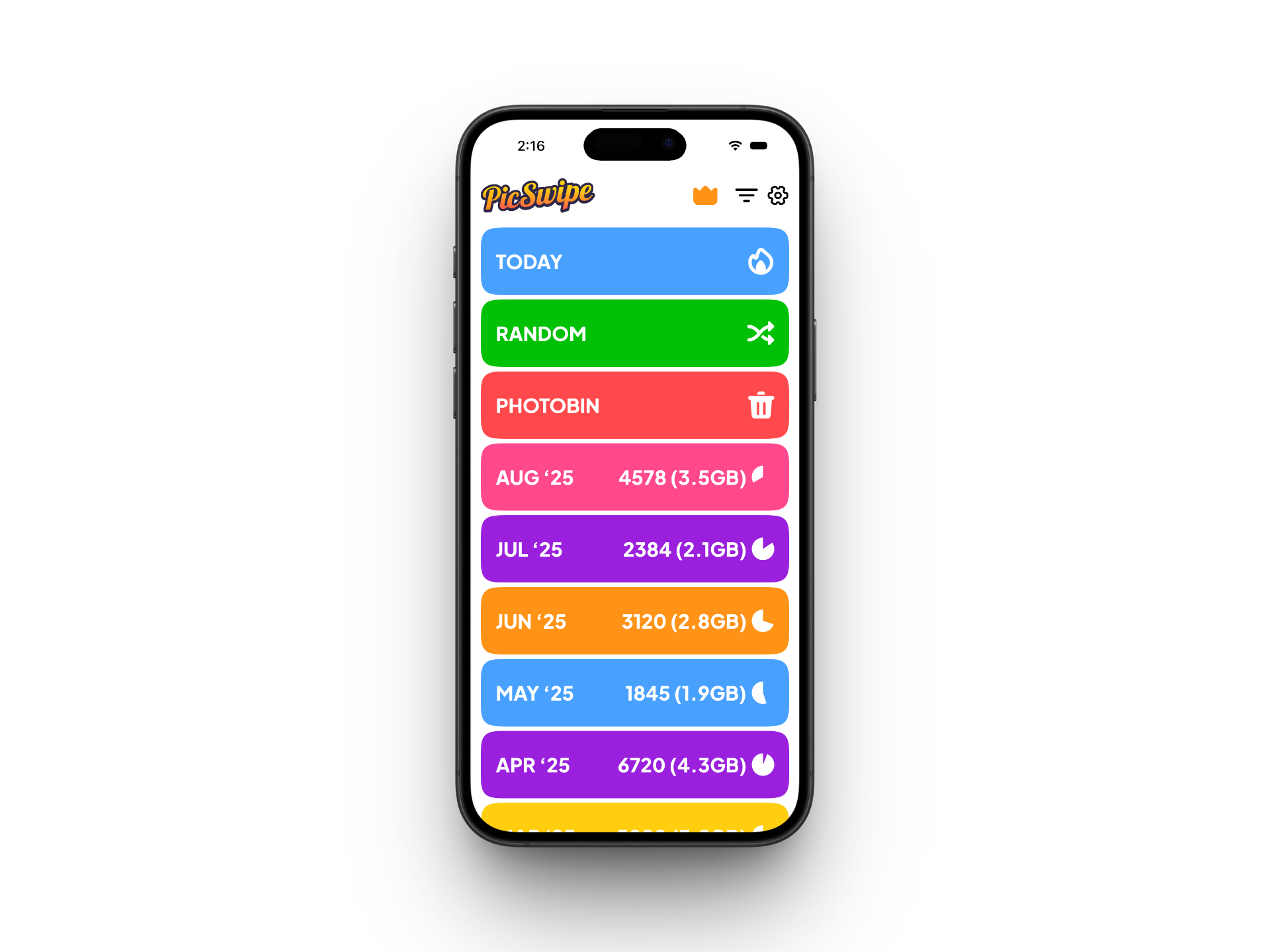 PicSwipe app preview